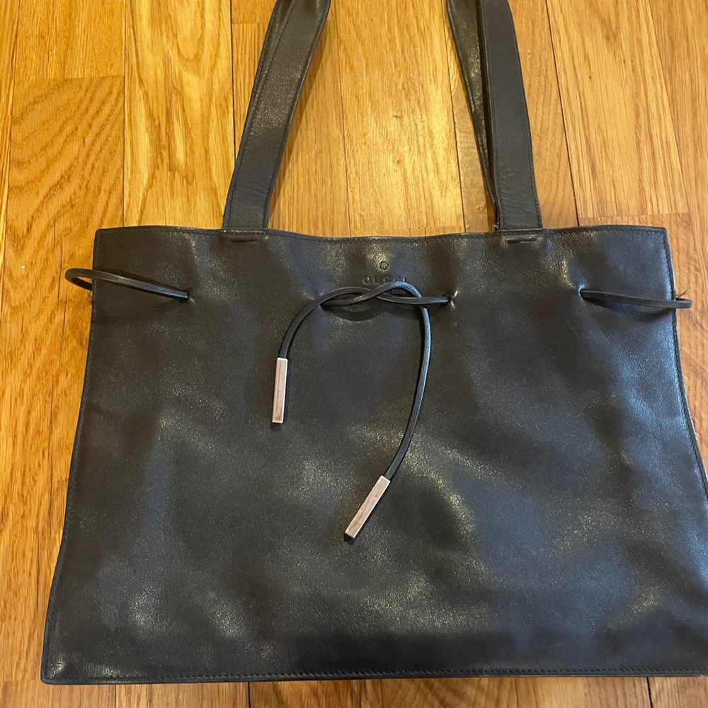 AUTHENIC GUCCI leather small tote bag